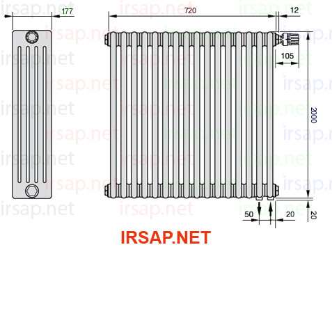 Радиатор IRSAP Tesi 52000/16 T25 CL 01